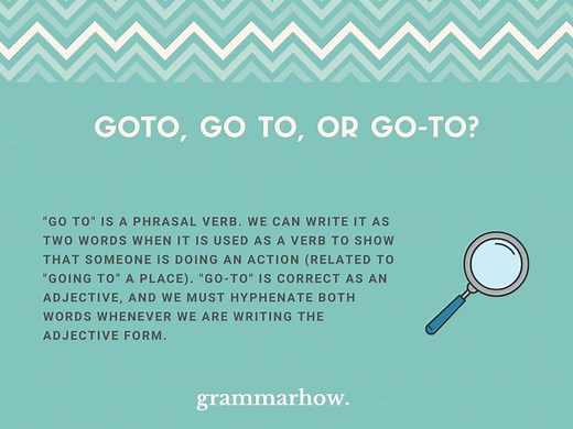 Goto, Go to, or Go-to? (Helpful Examples)