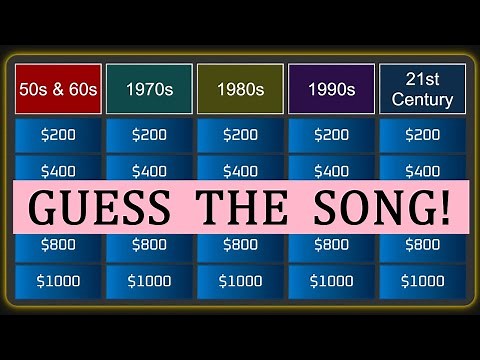 Guess the Song Jeopardy Style | Quiz #30