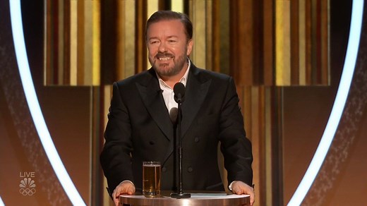 Ricky Gervais kicks off The Golden Globes. | NBC