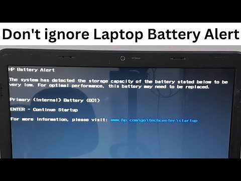 Fix HP Battery Alert | Don't Ignore Laptop Battery Alert | How to Fix Hp Battery Alert 601