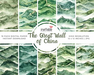 Die Chinesische Mauer Themenmuster | Digitales Papier Scrapbook Muster, Musterpapier, Nahtlose Muster, Hintergrundmuster - Etsy.de