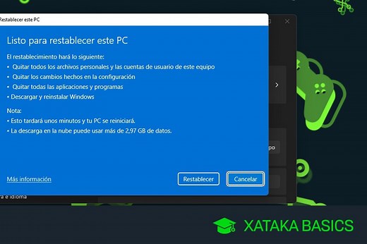 Cómo restablecer Windows 11 de forma rápida para resetear el PC a sus valores de fábrica