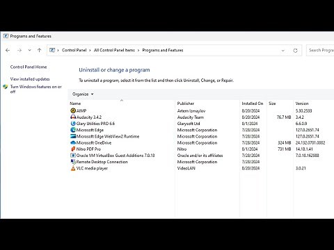 How to open programs and features in windows 11