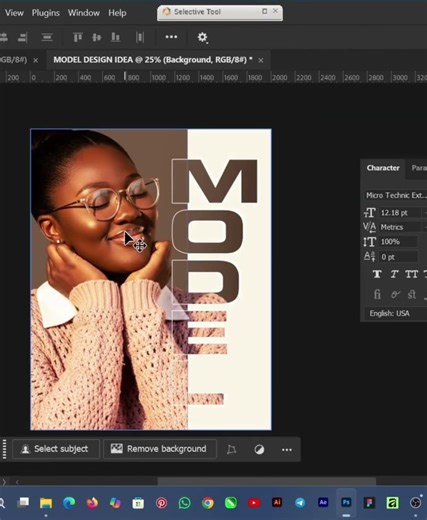 Modern Portrait Layout Design In Photoshop #typographydesign #posterdesign #photoshoptutorial