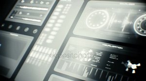 4K futuristic interface screen