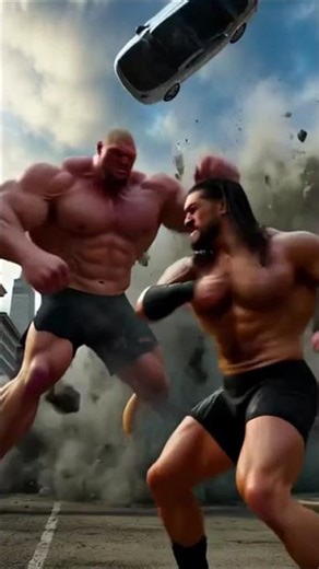 Roman Reigns vs Brock Lesnar – Giant City Fight | Roman Reigns Wins 💥