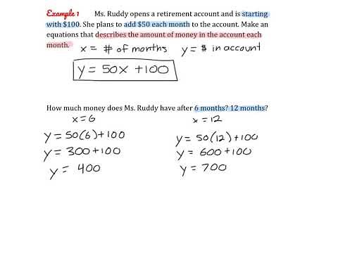 Real Life Linear Equations