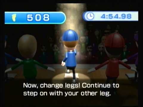 Wii Fit Plus Aerobics Playthrough Part 8-1: Free Step, 10 Minute