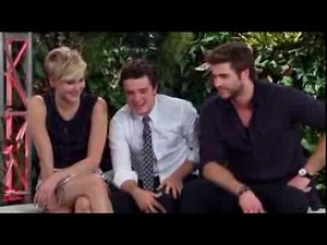Catching Fire Tribute Interview With Jennifer Lawrence, Josh Hutcherson and Liam Hemsworth Part 1