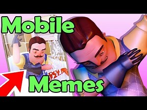 Mobile NEIGHBOR GLITCHES! I can't handle this meme man 😂 - Hello Neighbor Mobile Gameplay