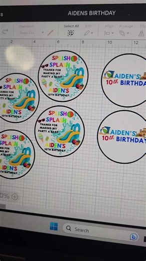Birthday Sticker Labels #cricut #cricutprojects #stickers