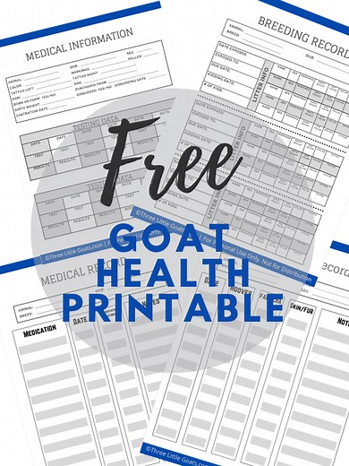 Free Goat Health Printable