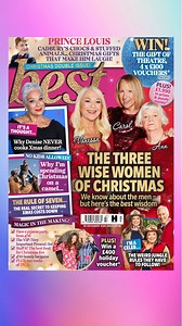The new issue of best is out today! …and it’s our big festive edition! We caught up with our columnists Ann and Carol, along with Best’s agony aunt Vanessa, to discover their Christmas plans (and who doesn’t buy people any presents?) And what exactly will Prince Louis be looking for under the Christmas tree? With I’m A Celeb back with a bang, we discover the unusual jungle rules they have to follow…. We also have a two-week TV guide to help you plan out the start of the big festive film stretch!