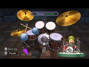 Wii Music - Part 35 - Starting Drum Lessons - Drum Lesson 1 Posture And Hitting Drums