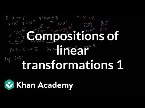 Compositions of linear transformations 1 | Matrix transformations | Linear Algebra | Khan Academy