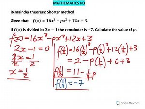 Engineering Maths N3-Chapter 1