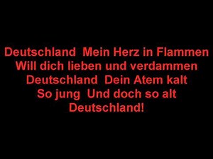 ♠ Rammstein Deutschland ♠ Lyrics on screen, NO SINGING, 1080 HD