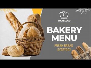 Bakery Menu - Digital Signage PowerPoint Animated Template (Food Menu Board)