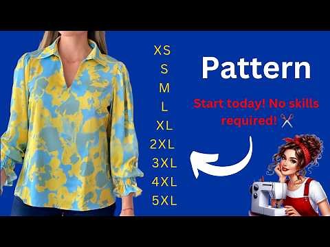 You'll LOVE This DIY Blouse! 😍 Easy Sewing Tutorial for Beginners #dresspattern #sewing #diy #blouse