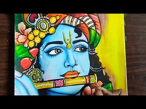 Lord Krishna drawing easy || Easy Krishna oil pastel drawing | Krishanji painting step by step | CTW