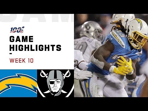 Chargers vs. Raiders Week 10 Highlights | NFL 2019