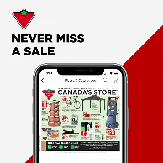 Browse amazing deals, find products in more ways, and access your Triangle Rewards™ offers. Download the Canadian Tire app and start shopping now! | Canadian Tire
