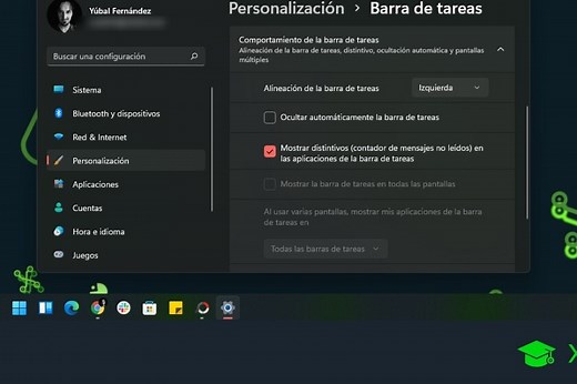 Cómo mover el menú de inicio de Windows 11 a la izquierda