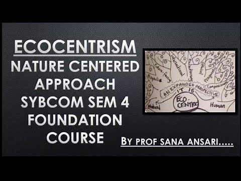 ECOCENTRISM|NATURE CENTERED APPROACH|NATURE CENTRIC APPROACH|FOUNDATION COURSE‪@ProfSanaAnsari‬