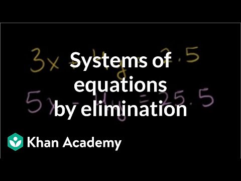 Solving systems of equations by elimination | Algebra Basics | Khan Academy