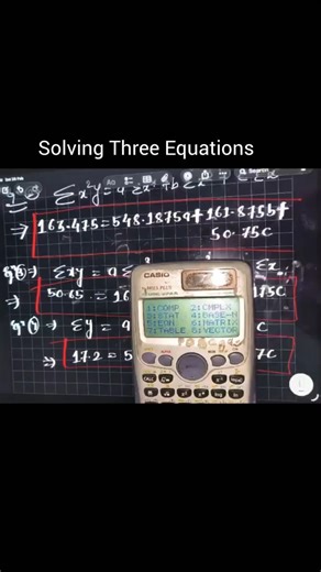 Solving Three Simultaneous Equations by using Scientific Calci| Engineering Mathematics#stepbystep