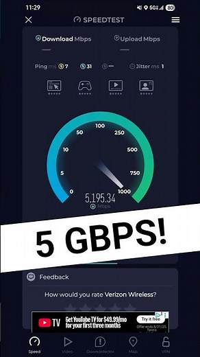 FASTEST Verizon 5G Speeds I've Ever Seen! | Las Vegas Fremont St
