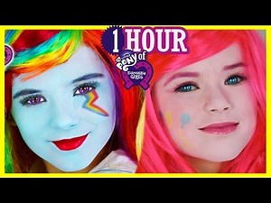 1 HOUR My Little Pony Makeup Tutorials & Play Doh! Rainbow Dash Equestria Girl Doll | Kittiesmama