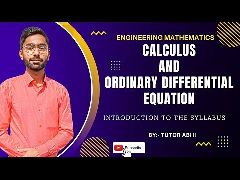 M-3 Engineering Mathematics Introduction Video | Calculus And Ordinary Differential Equation |