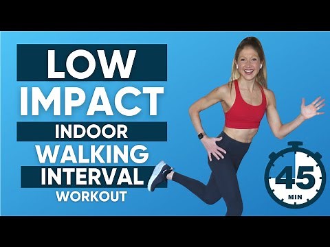 45 Minute Walk At Home. Low Impact Indoor Walking Interval Workout (Fat Burning Cardio!!!)