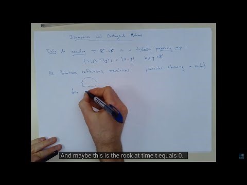 Geometry - Isometries and orthogonal matrices: Oxford Mathematics 1st Year Student Lecture