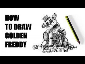 How to Draw Golden Freddy from FNAF with Pencil | Step-by-Step Tutorial #howtodrawgoldenfreddy