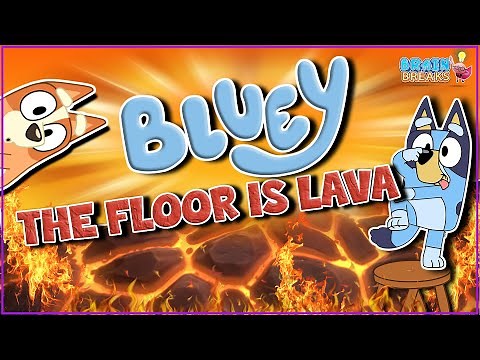 Bluey Floor Is Lava & Freeze Dance Game! Brain Breaks For Kids | Fun Exercise For Kids | GoNoodle