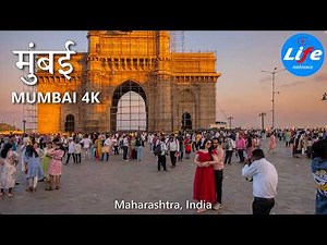 Mumbai (मुंबई), The Gateway of India 🇮🇳 - Evening Walking Tour 4K