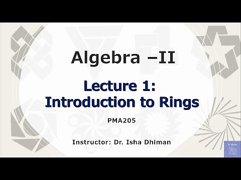Lecture 1: Introduction to Rings || Binary operation || Algebraic structure || Group || Ring