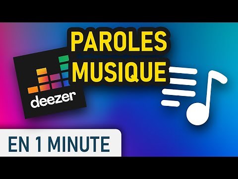 Afficher les paroles d'une musique sur Deezer