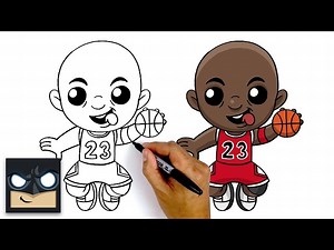How To Draw Michael Jordan | Step By Step Tutorial - Videos For Kids