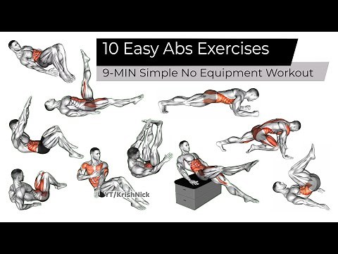 10 Easy Abs Exercises | 9-MIN Simple No Equipment Workout