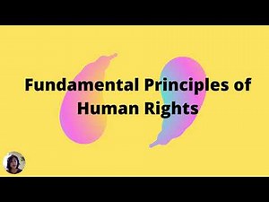 Fundamental Concepts and Principles of Human Rights