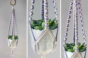 Free Easy DIY Macrame Plant Hanger Tutorial for Beginners (VIDEO) | Macrame for Beginners