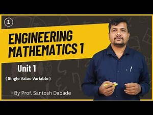 Engineering Mathematics-1 | Unit 1 Introduction | SPPU FE 2024 | Part 1