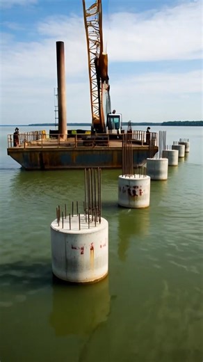 Satisfying Bridge Build 🌉 #Construction #Viral #Timelapse