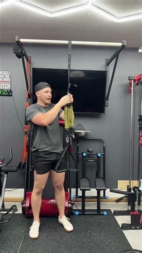 An advanced pull-up assist band setup helps take some weight off so you can finally start building