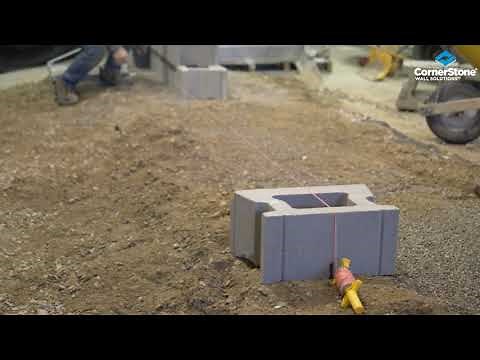 Retaining Wall String Line Discussion for first row of Blocks