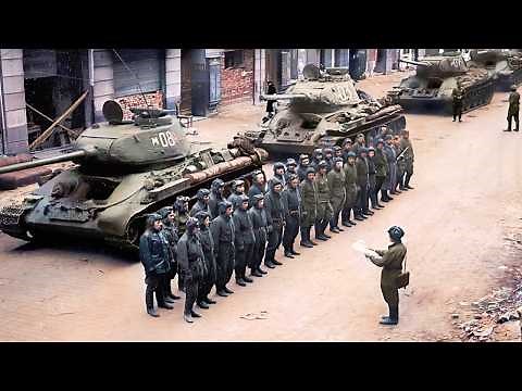 Rare footage. Battle of Berlin 1945 in Color [HD]. Combat footage WW2.