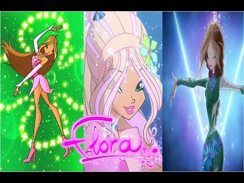 Winx Club Flora All Full Transformations Up To Onyrix HD